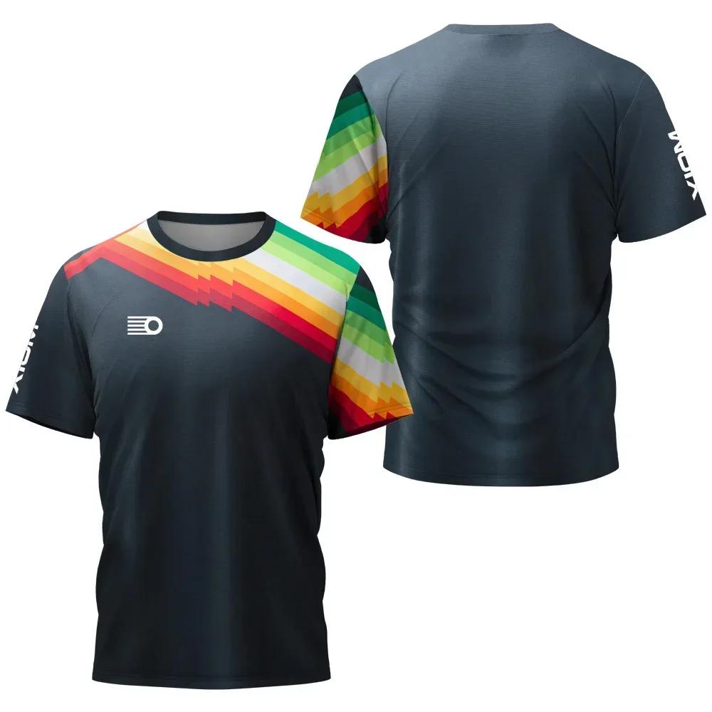ETST42 2025 Zomer tafeltennis reis Mannen T-shirt, badminton top, sneldrogend hoge prestaties zomer comfortabel en koel T-shirt S