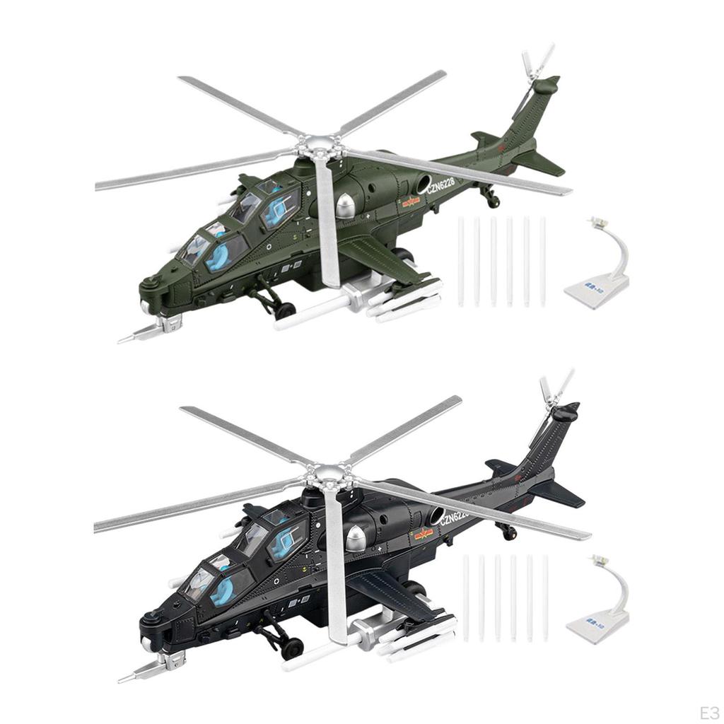 1:52 Helicopter Model Toy Aircraft Children Aviation Gift with Display Stand
