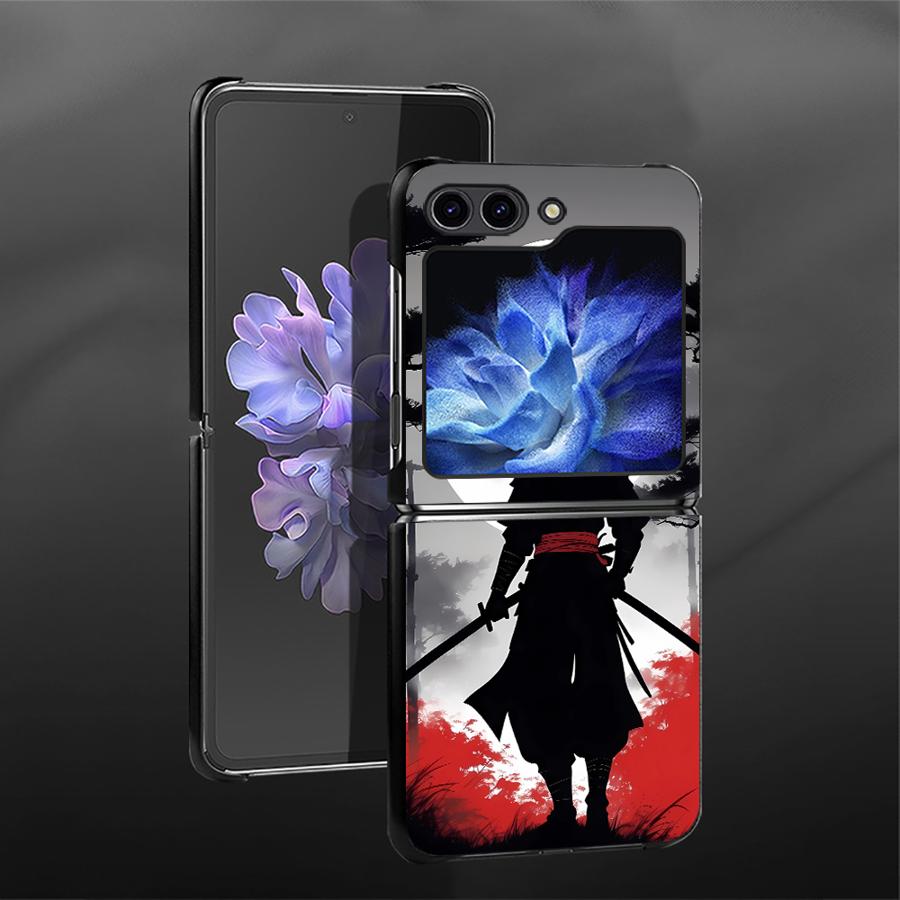 

Чехол для Samsung Galaxy Z Flip 7 6 5 4 3 Flip6 Flip5 Flip7 FE Flip3 Flip4 Задняя крышка для телефона Funda Аниме Самурай Крутой Galaxy Z Flip