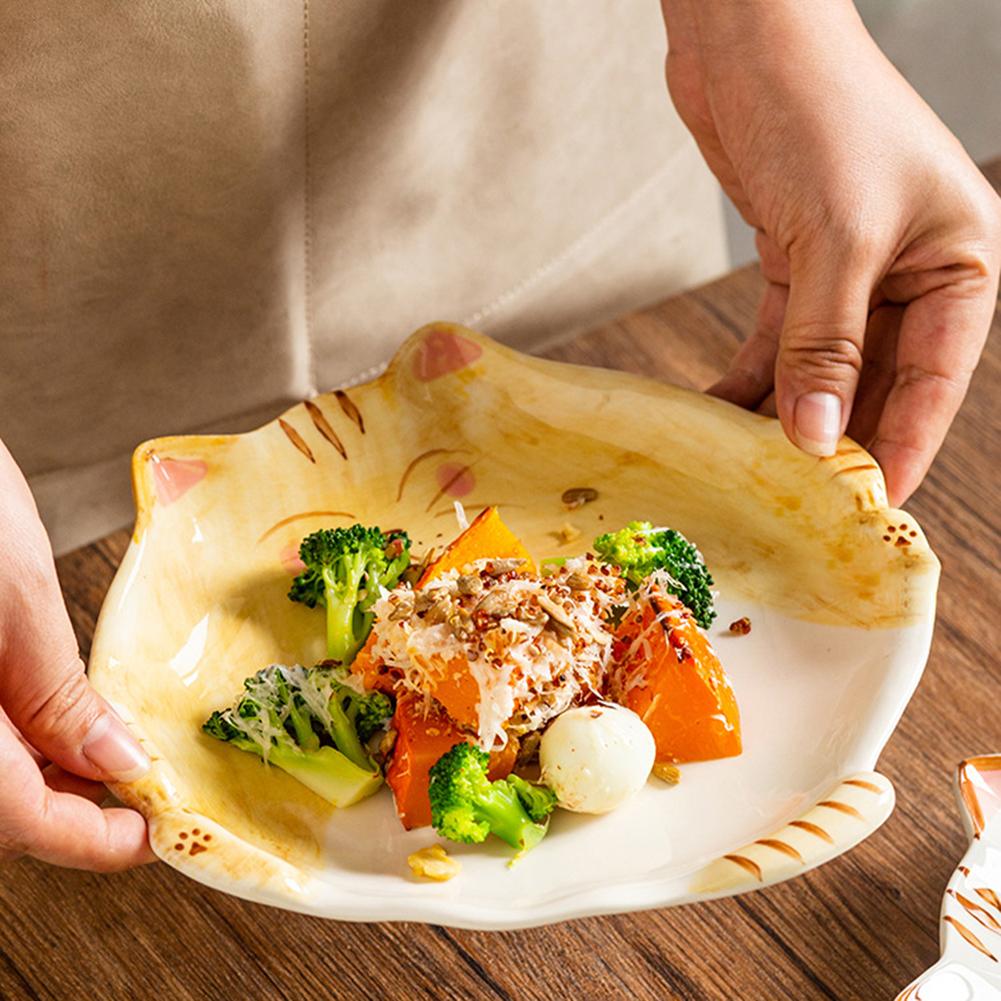 Cat Shaped Plates Serving Steak Appetizer Plate For Restaurant