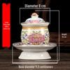 Coppa per Acqua per Altare Buddista in Ceramica di Loto con Mantra della Grande Compassione - Tazza per Offerte a Guanyin