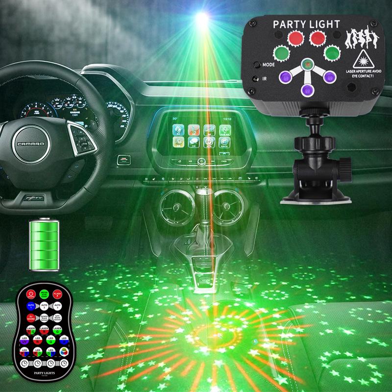 UV6 Mini Laser KTV Stage Light - Colorful Strobe & Patterns