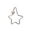 Creative Stainless Steel Star Hexagon Carved Screw Lock Hook Carabiner Keychain Jewelry Diy Clasp