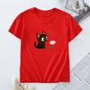 Women's Cotton T-shirt Fashion Kawaii Harajuku Cat Graphic T Shirts Summer Short Sleeve Female Tee Tops Woman Tshirt Clothing
