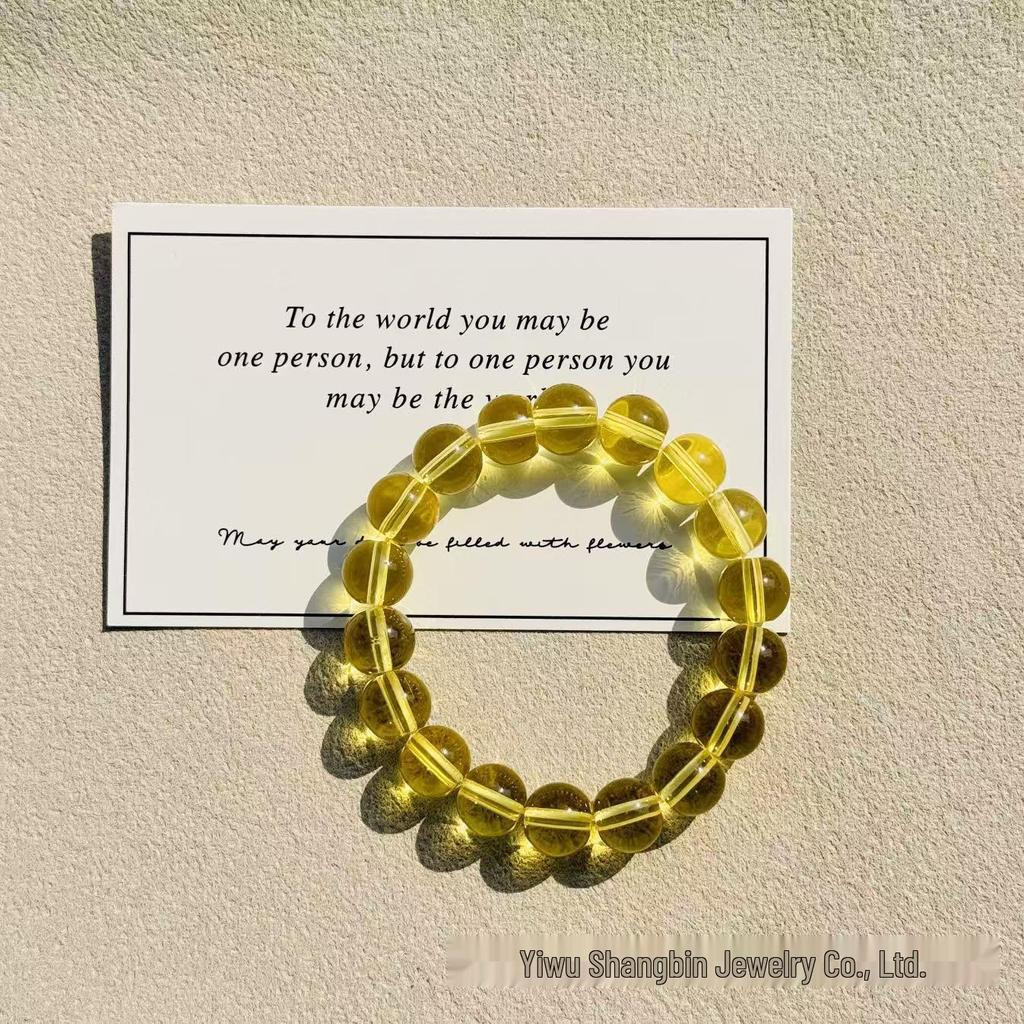 Multicolor Crystal Beaded Bracelet - Women's Korean Style Friendship Jewelry