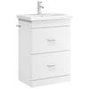 Bathroom Vanity Unit White 56 X 37.5 X 81 Cm Particleboard