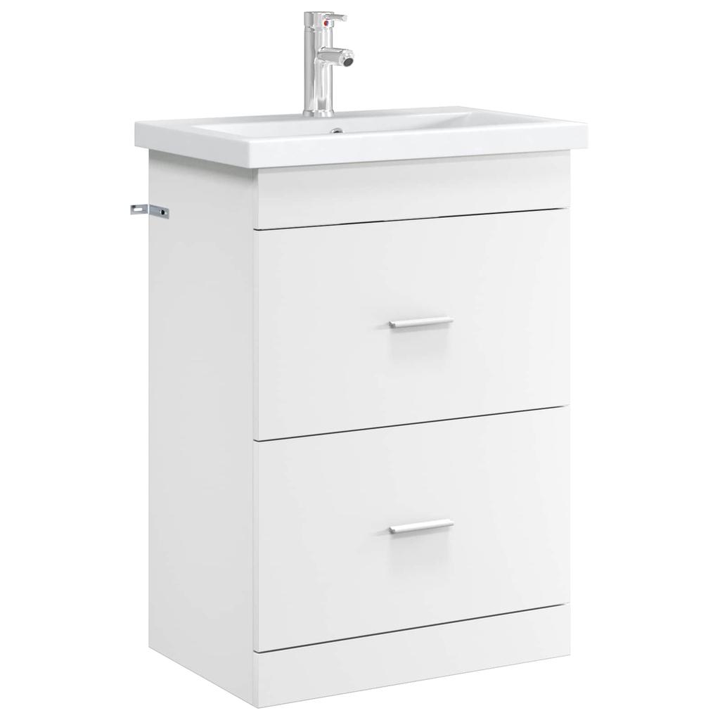 Bathroom Vanity Unit White 56 X 37.5 X 81 Cm Particleboard