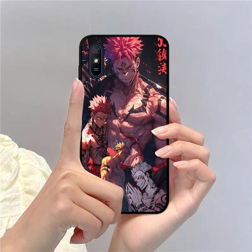 Jujutsu Kaisen Ryomen Sukuna Phone Case For Redmi 5 6 7 8 9 10 Plus Pro 6 7 8 9 A GO K20 K30 K40 Pro Plus F3 Fundas