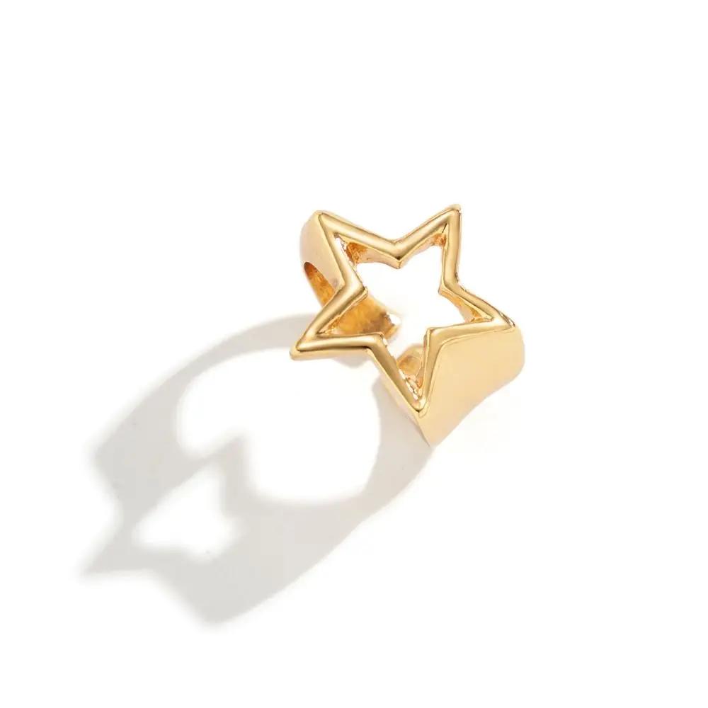 Süßer Hohlmetall Stern Ring Geometrischer Schmuck Zubehör Geometrischer Offener Ring Legierung Koreanischer Stil Breiter Fingerverschluss Paar