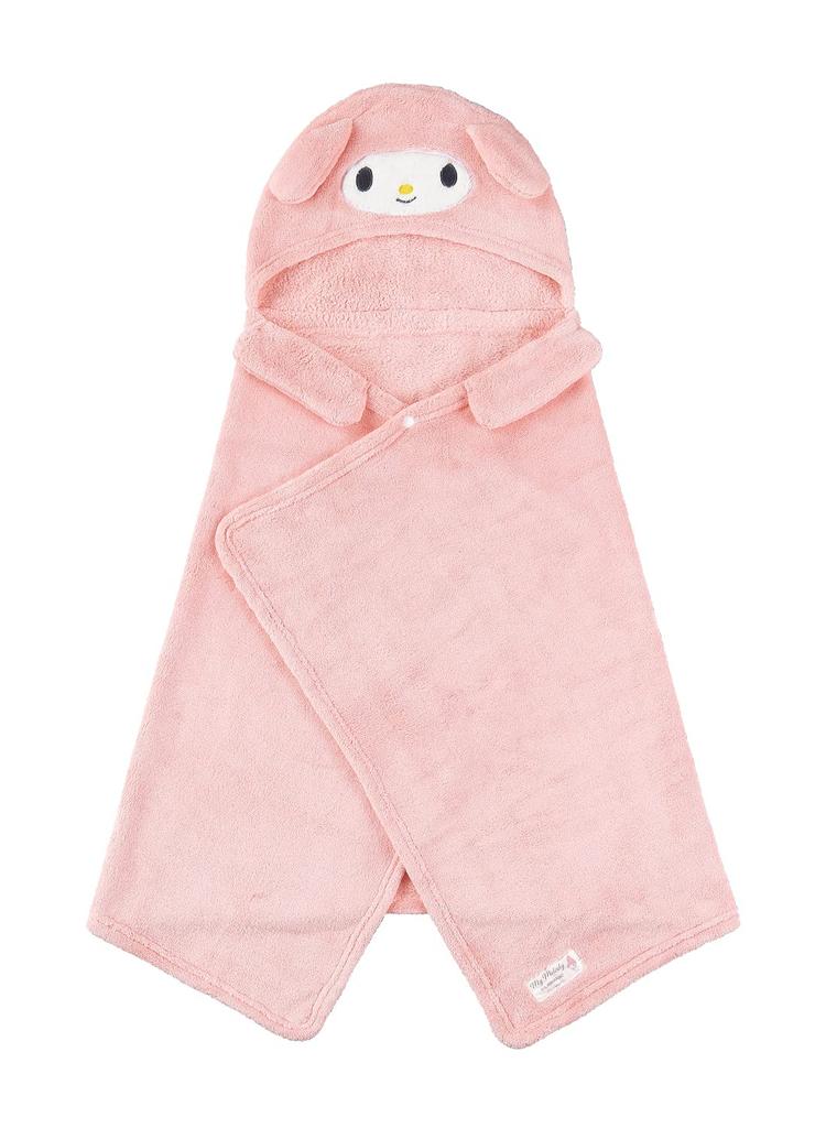 CB Japan My Melody Hooded Towel Fluffy Sanrio Carari [Japan Exclusive] Absorbent, Quick-Drying, Microfiber,