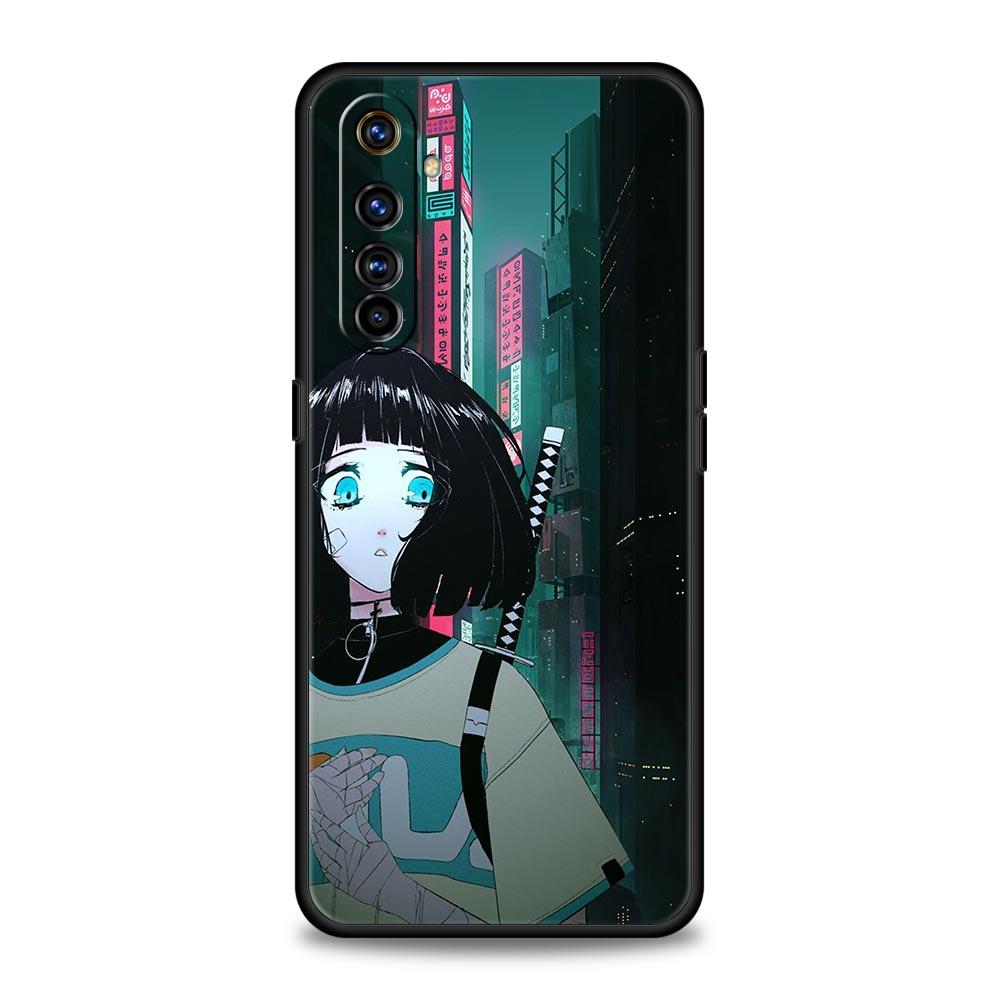 For Realme 10 9 8 5G 7 6 GT2 Pro Plus 9i 8i C21 C11 C25 C35 Japanese Style Anime Girl Phone Case For Realme GT Neo 2 3 3T Cover