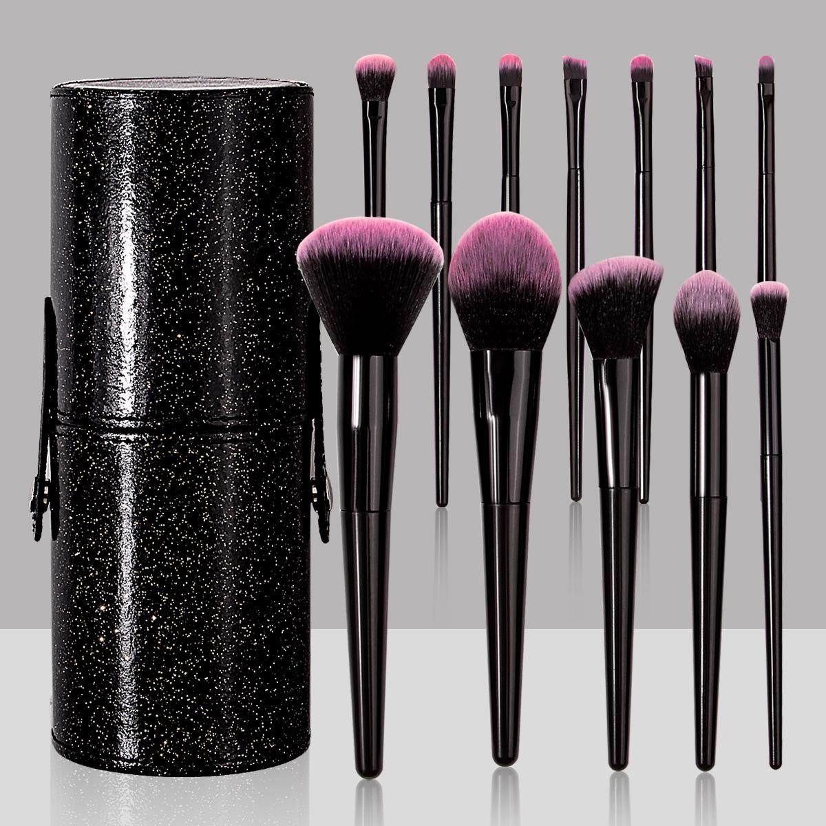 

12-Piece Soft Bristle Makeup Brush Set: Includes Powder, Eyeshadow, and Lip Brushes