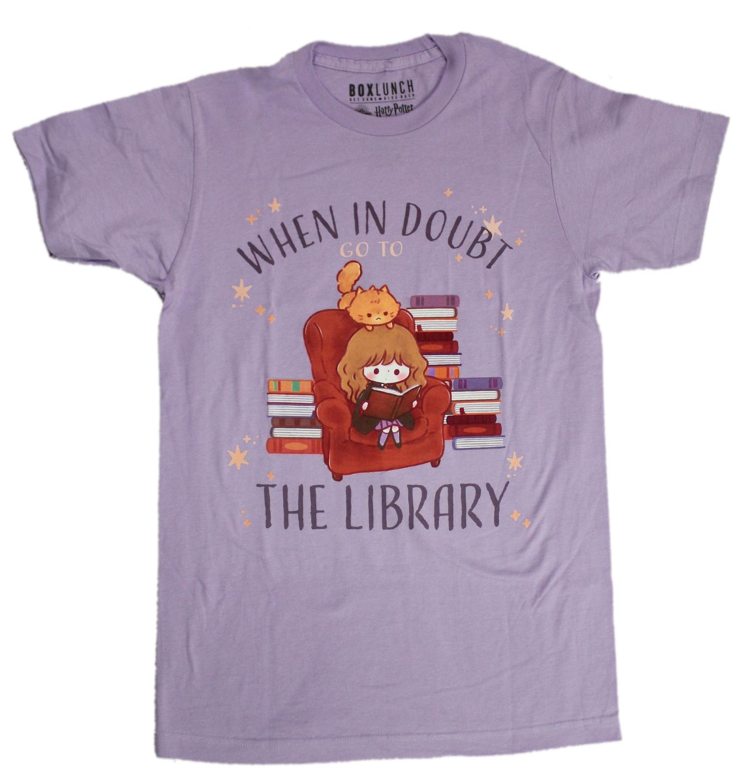 Harry Potter New Adult T-Shirt - When In Doubt Go To The Library XXXXL