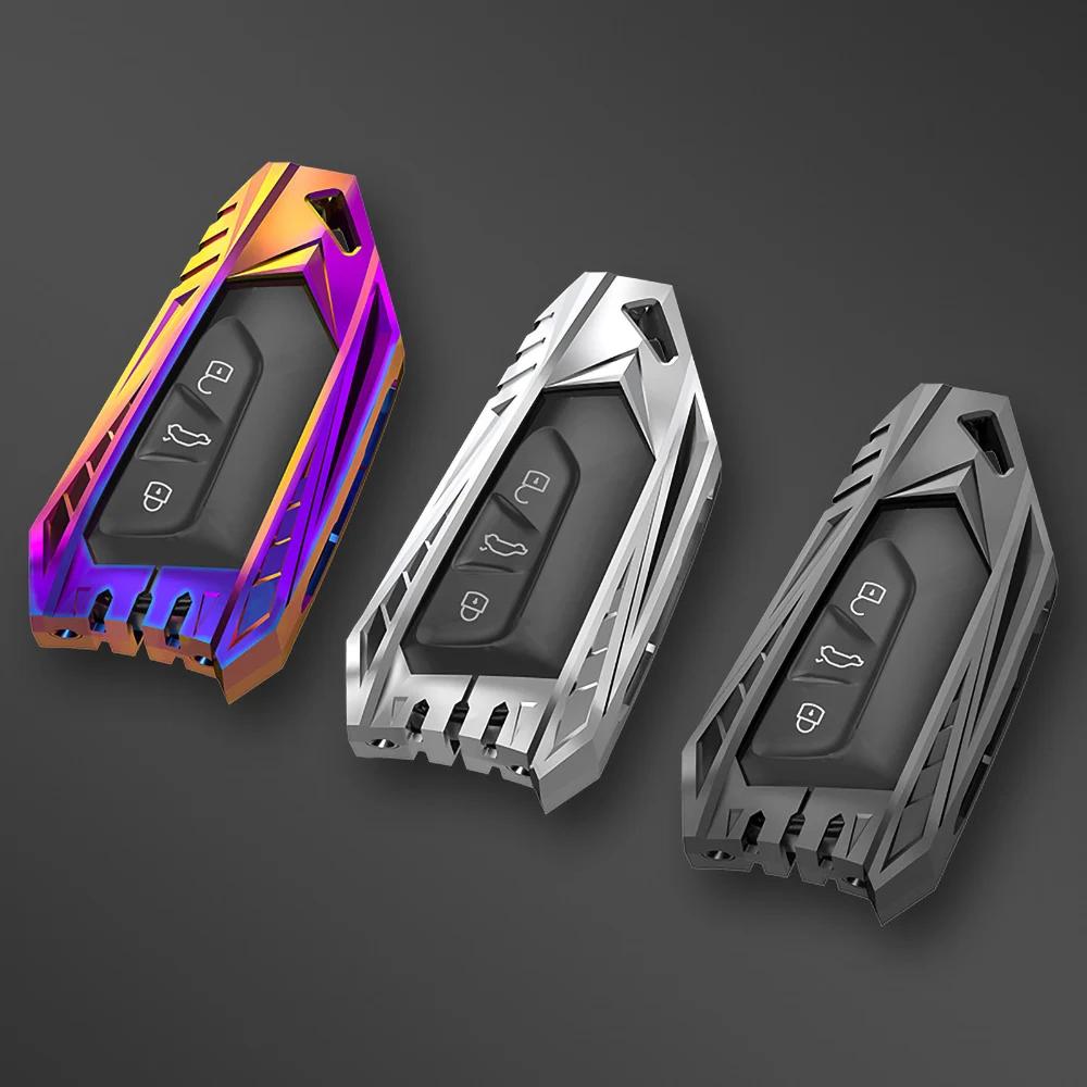 Zinc Alloy Car Key Case For Vw Volkseagen Golf 8 Mk8 Id.3 Id.4 Cupra Skoda Octavia A8 Seat Leon Mk4 Formentor Tarraco