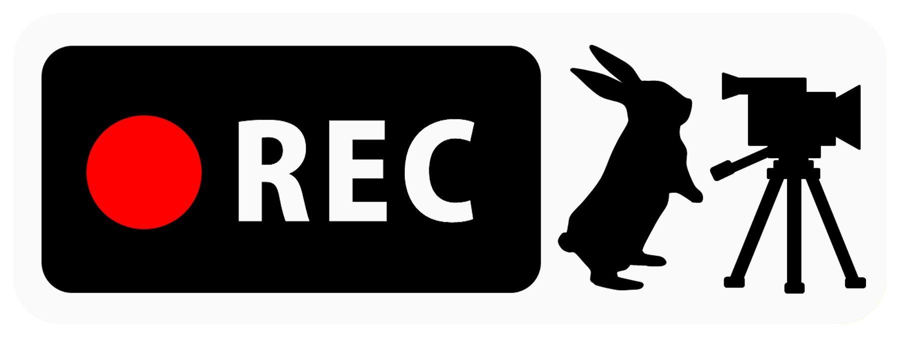 

Sticker with drive recorder Rabbit and video camera Banner Type 148mm x 105mm (A6)