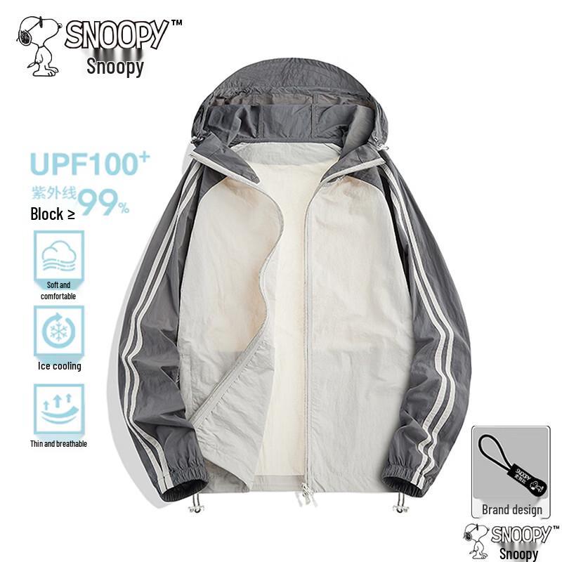 SNOOPY Men s Hooded UV Protection Sunscreen Jacket 2XL
