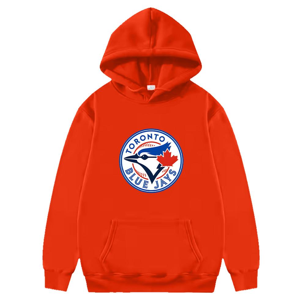 

Blue Jays Baseball Logo Hoodies Fashion Sweatshirts Autumn Winter Hooded Pullover Loose High Street Sportswear Clothes L помаранчевий