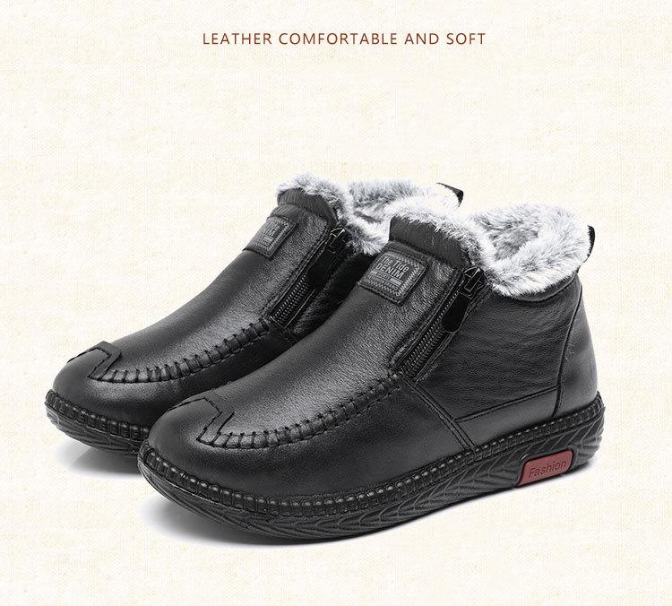 2023 Damen Winter Warme Samt Baumwolle Schneestiefel mit Rutschfesten Weichen Sohlen für Mittelalte und Ältere