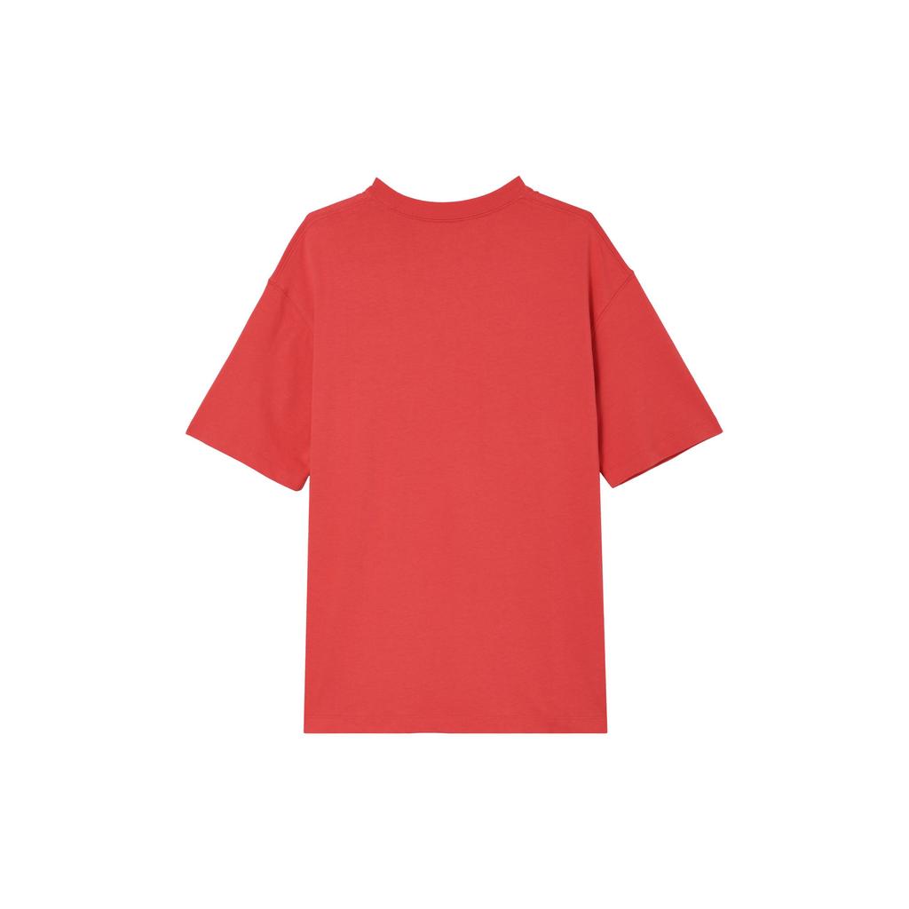 Jordan Flight Essentials Oversized Solid Color Crew Neck Logo Patch Short Sleeve T-Shirt Women T-Shirts Lobster-Red DD7058-605