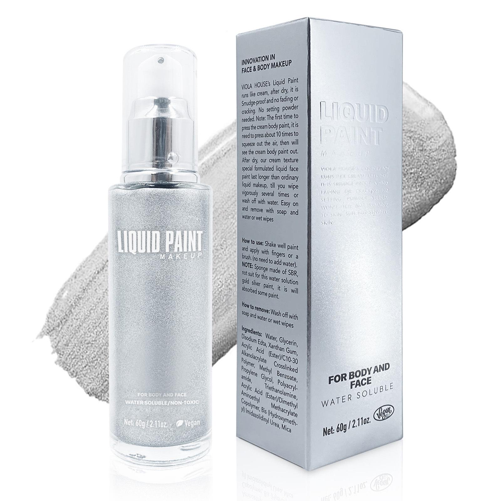 

Металлический лосьон для лица и тела с эффектом мерцания 60 г, водостойкий, с высоким блеском, люминесцентный увлажняющий крем для загара, основа под макияж для сценических костюмов и мероприятий One Size