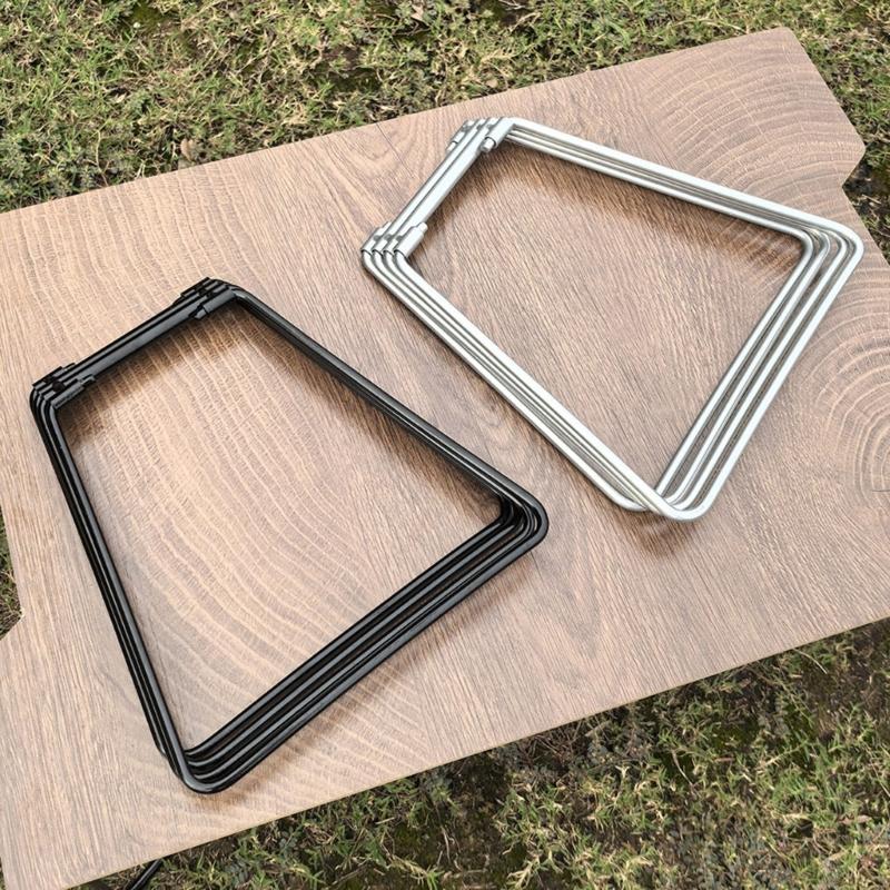 Camping Foldable Metal Stand Portable Metal Luggage Rack Ices Box Holder Coolers Stand for Outdoor Picnics Fishing