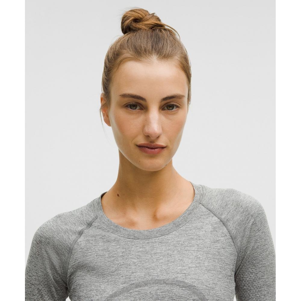 Lululemon Swiftly Tech Long Sleeve Shirt 2.0  Hip Length Slate White