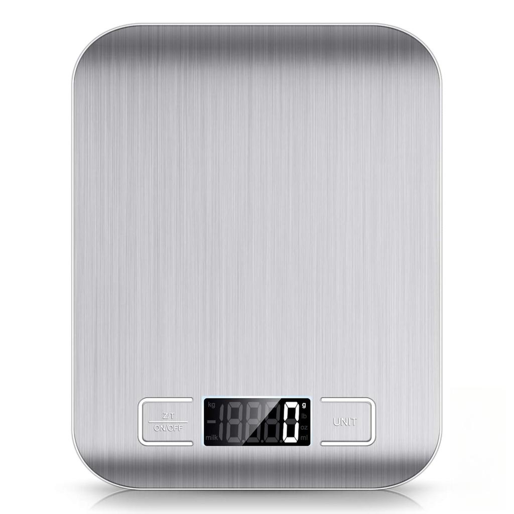 10kg Kitchen Scale,Digital Kitchen Scale with Tare Function, Electronic Coffee Brewing Scale, LCD Display Stainless Steel Screen