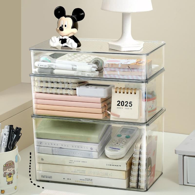 Buch Akten Aufbewahrungsbox Schreibtisch Mehrzweck Transparente Aufbewahrungsbox Kosmetik Organizer Box