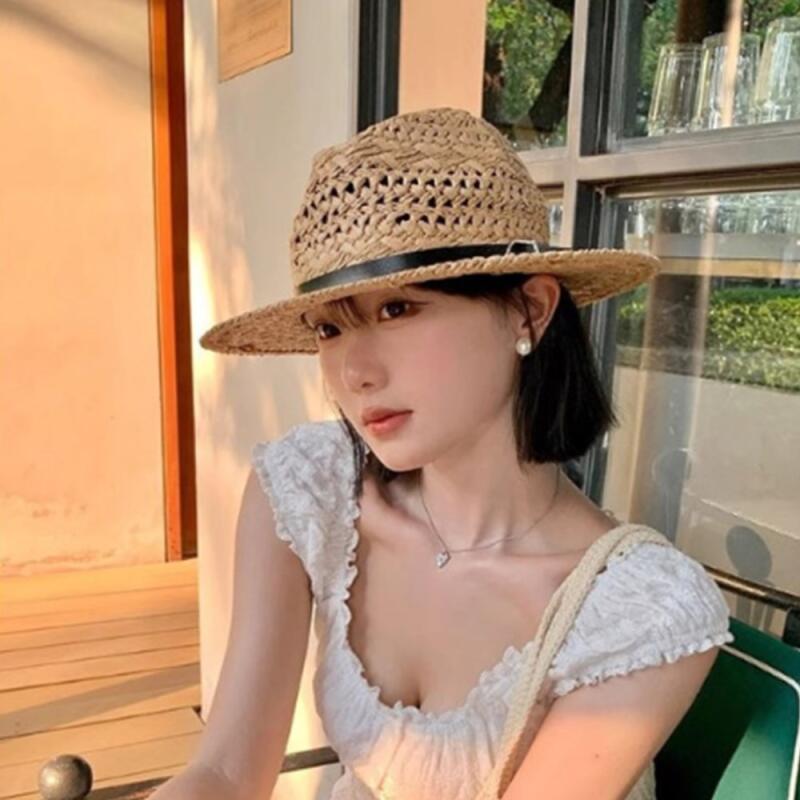 

Женская соломенная шляпа с ремешком SS Rattan Sunblock C8206_Ivory