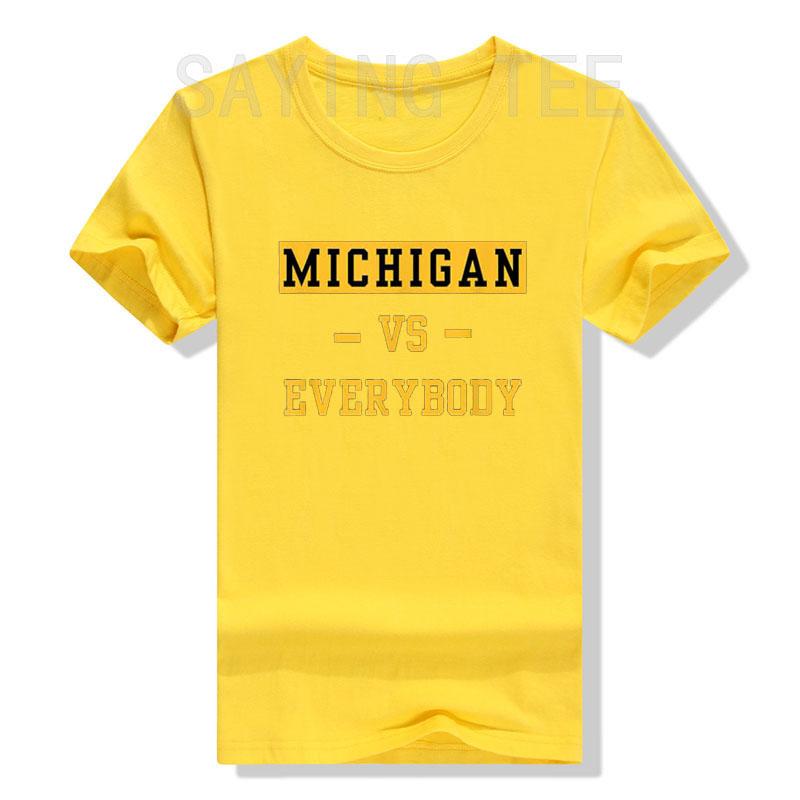 Michigan Vs Eeverything Tee Men Women Everybody T-Shirt Humor Funny Letters Printed Saying Tee Graphic Outfits Sports Clothes