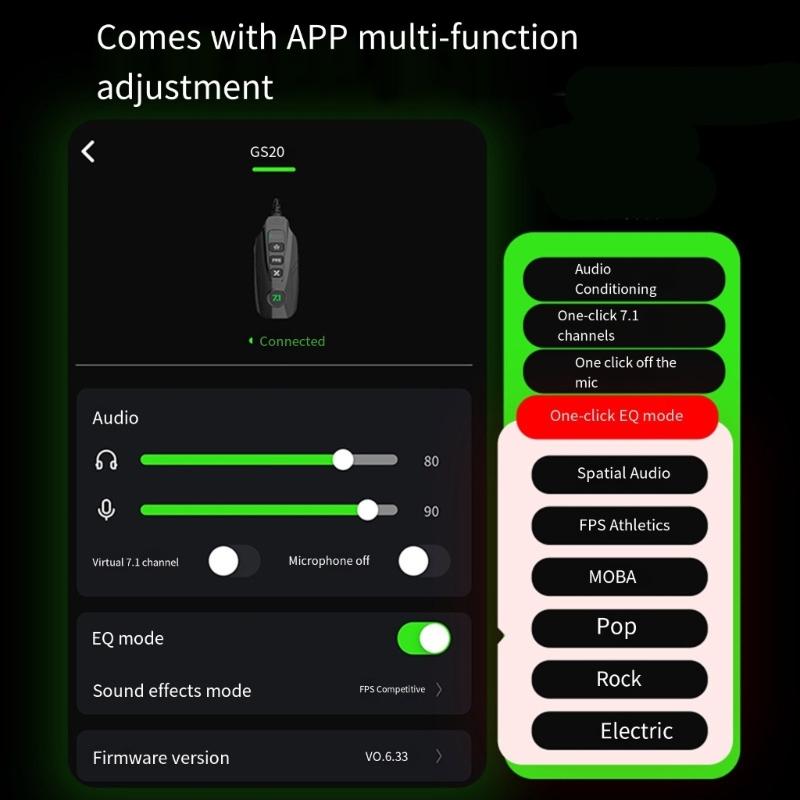 Easy USB Mini Sound Card 7.1 Channel External Sound Card Adapter for Wide Compatibility Devices in Black