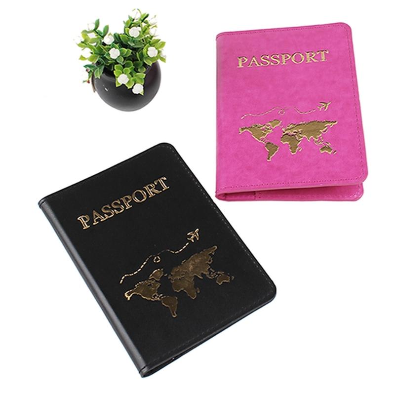 Passport Holder PU Leather Passport Cover Organisers Travel Wallet Case Organisers for Money Ticket Card Boarding Passes