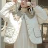 Women's Winter Retro Literary Academy Style Cotton Padded Jacket Thickened Warm Short Doll Collar Cotton Coat