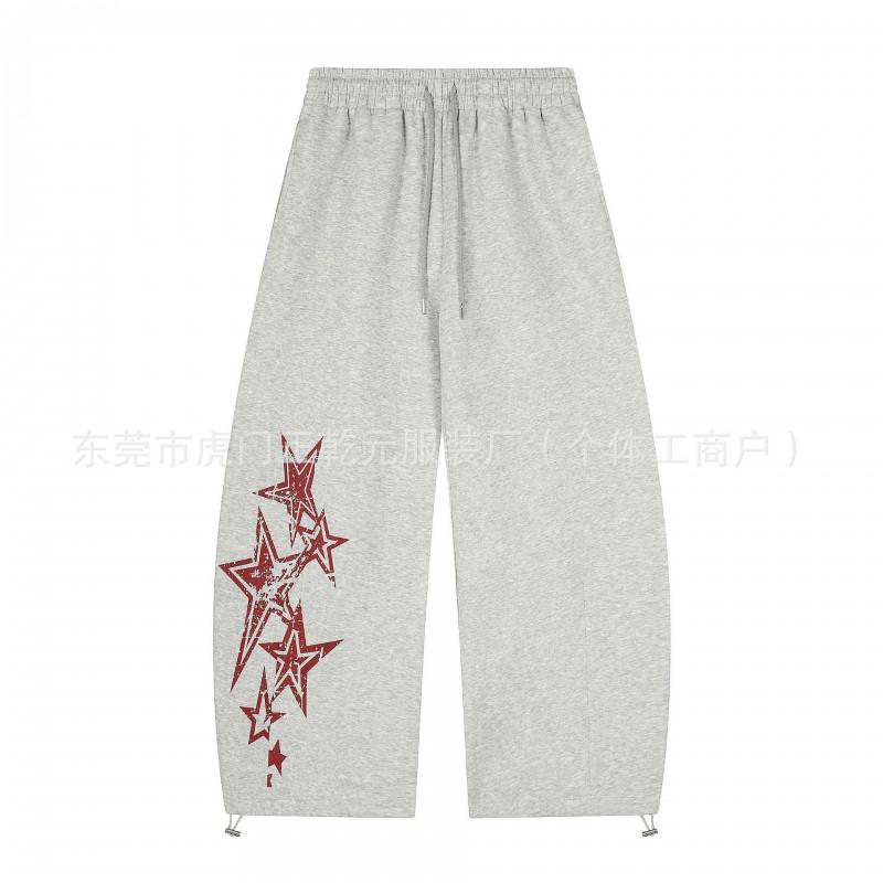 American Hip Hop Harajuku Star Print Sweatpants Loose Streetwear Men Women