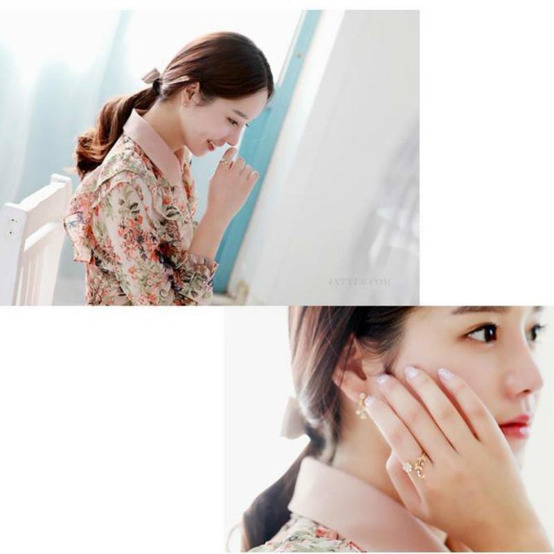 Bohemia Urocze pierścionki Kobiety Kwiat Otwarcie Knuckle Rings Biżuteria