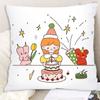 New Double-sided Pillow with Happy Birthday Text for Students To Use As A Pillow To Give Their Girlfriends A DIY Gift