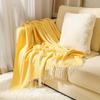 Coperta Multiuso Divano Estiva Fresca Coperta per Condizionatore Morbida Coperta Tessuta per Divano Asciugamano per Fondo Letto Sciarpa Coperta per Riposo in Ufficio
