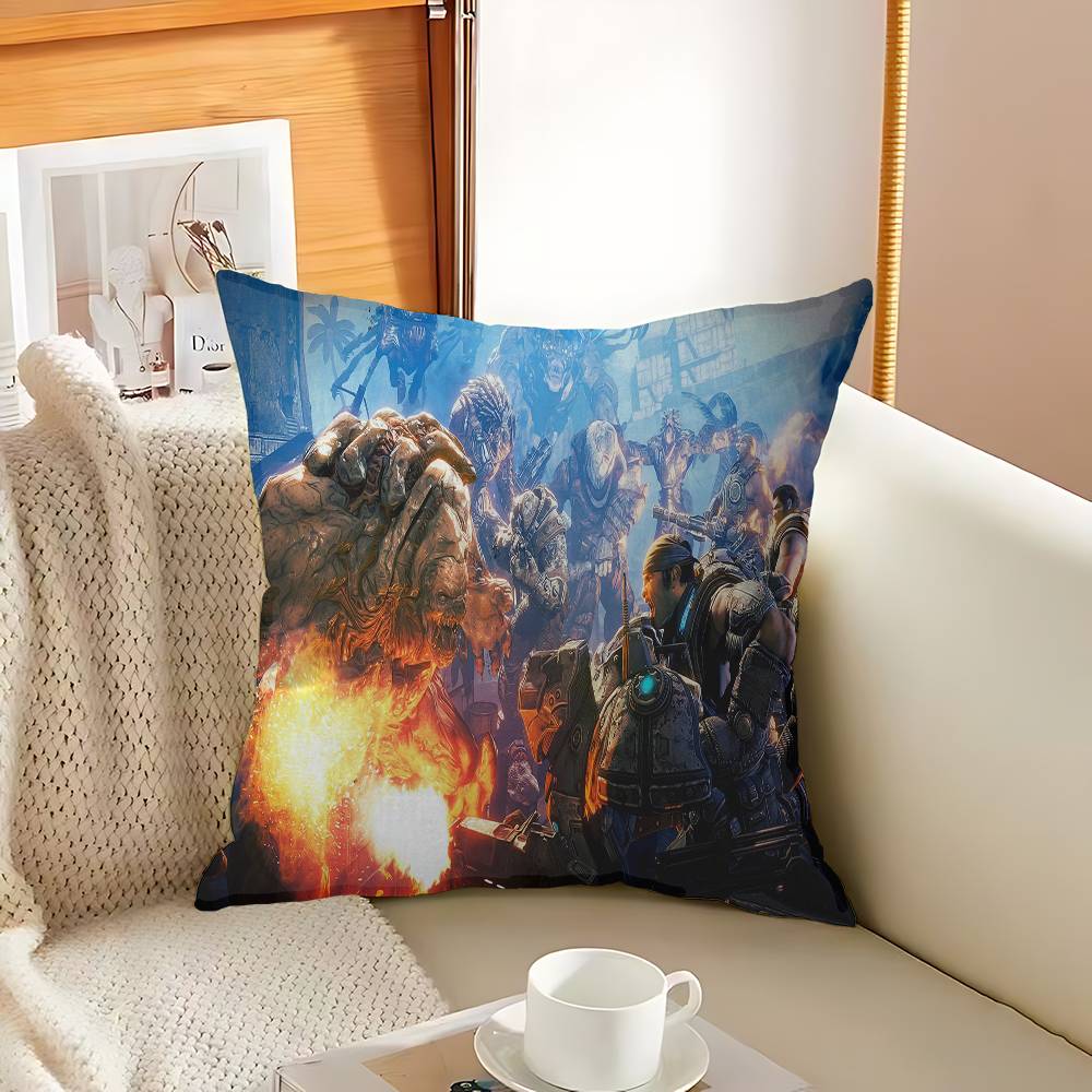 G-Gears O-Of W-War Decorative Room Aesthetics Pillow Case Home Decor Bedroom Sofa Bed Couch Pillow Cover 45x45