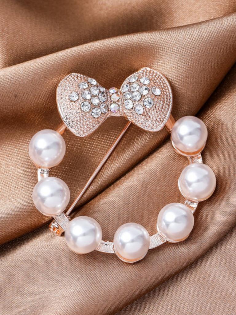 1PC Women's Fashion Temperament, Multiple Types of Geometric Imitation Pearl Brooch Accessories, Party Holiday Gifts