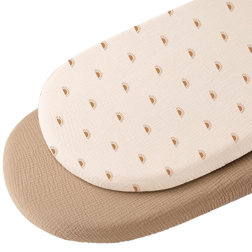 1 Stück/2 Stück Spannbettlaken aus Baumwolle für Babywiege, weich, atmungsaktiv, Matratzenschoner für Kinderbett, sanft zu empfindlicher Haut