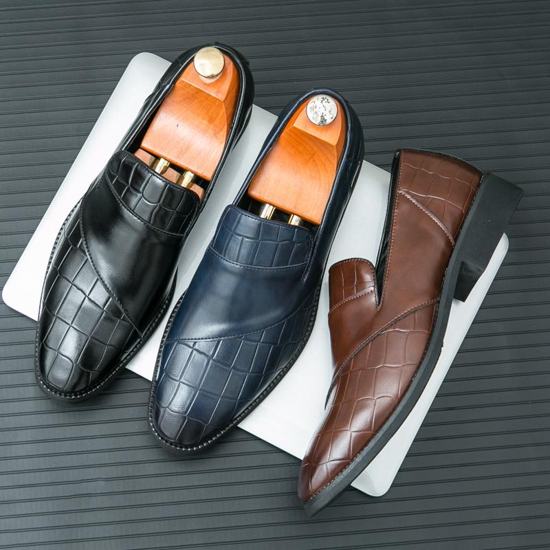 Mode Größe 38-46 Vintage Herren Loafers Lässig Bequem Modisch Formell Lederschuhe Herren Klassisch Britisch Bankett Gesellschaftsschuhe