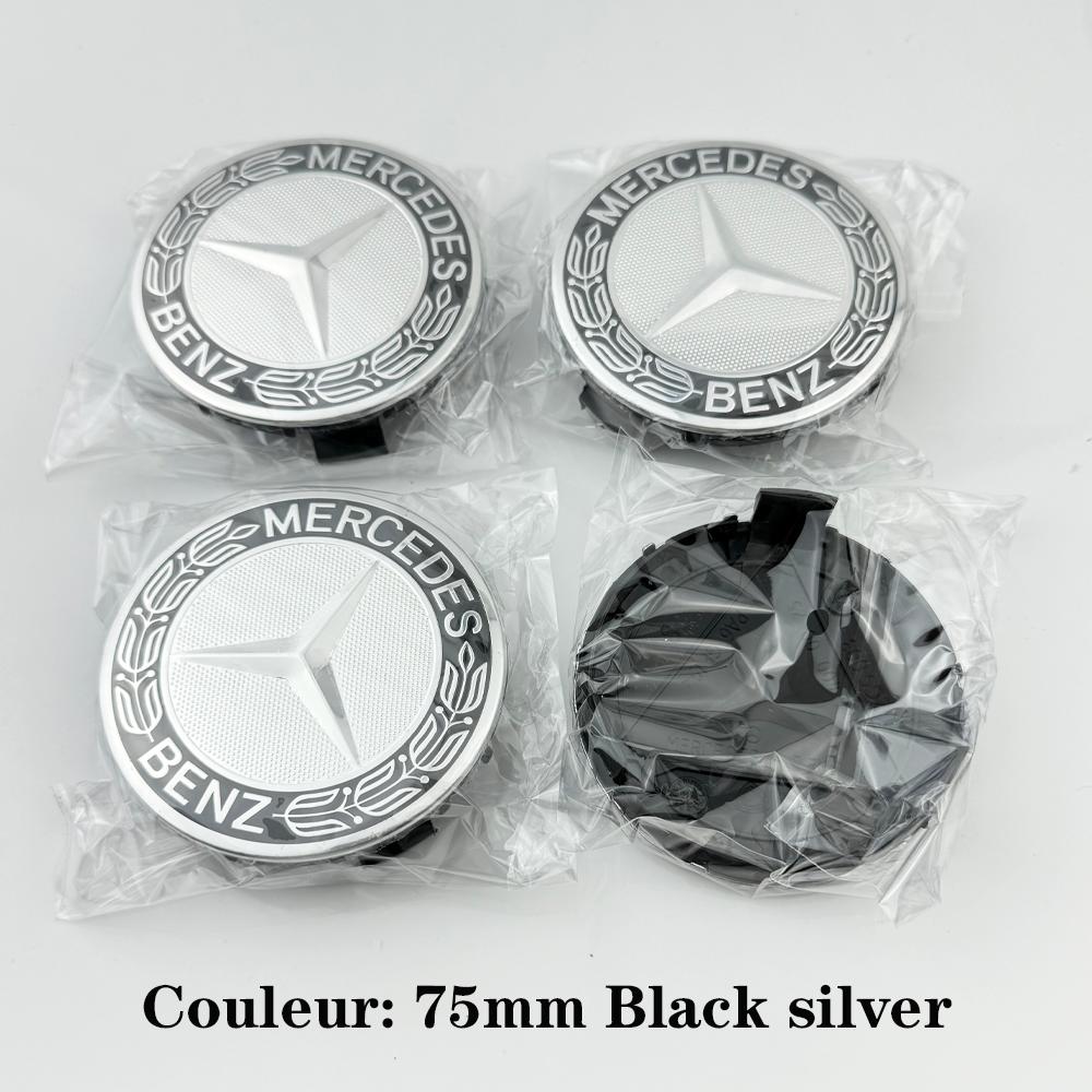 for logo Emblem 4Pcs 75mm Mercedes Benz B/C/E/S Class A Class C200 LGLC GLK CLA GLA GLE GL Car Wheel Center Hub Caps Cover Badge QO1