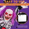 Halloween Animated Hanging Clown Motorized Shaking Body with Glowing Eyes and CreepySoundOutdoor Haunted House Horror Decoration