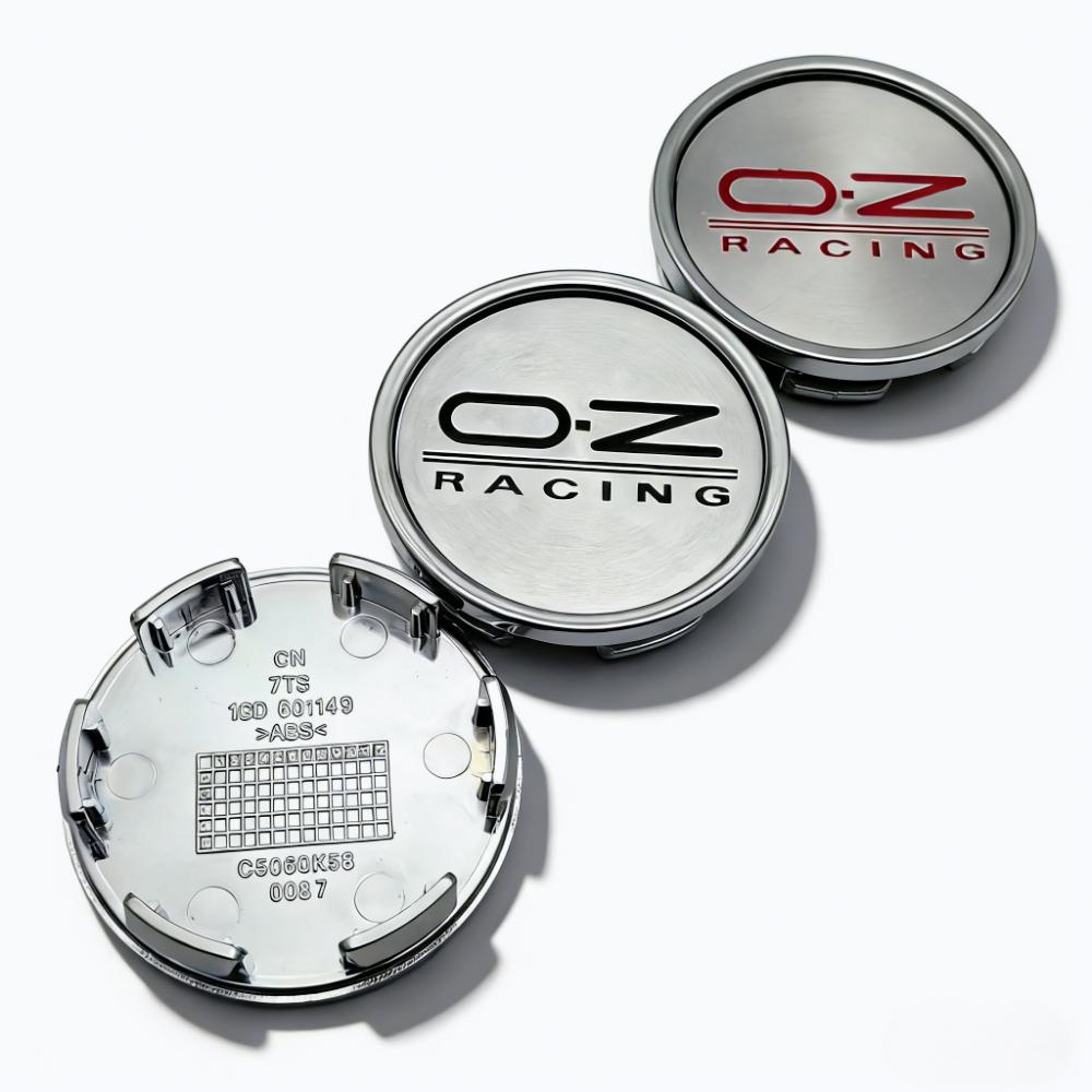 4 Stück 58mm 53mm Auto Radnabendeckel Mit OZ O.Z Racing Logo Emblem Abzeichen Radkappen Felgenmitte Staubschutz Naben Zubehör