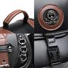 Vintage Style Motorcycle Saddlebags PU Leather Waterproof Side Bag Large Capacity Saddlebags Easy Carrying for Bike 