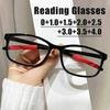Sporty Style Small-Frame Presbyopia Glasses Unisex Blue Light Blocking Goggles Stylish Square-Frame HD Anti-Slip Reading Glasses