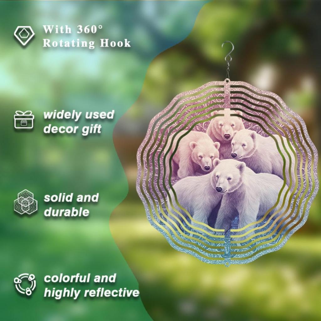 10 Inch Hanging Wind Chime for Outdoor Garden Decor Dynamic Design with 360 Hook Perfect for Spring and Summer Lawn Decoration