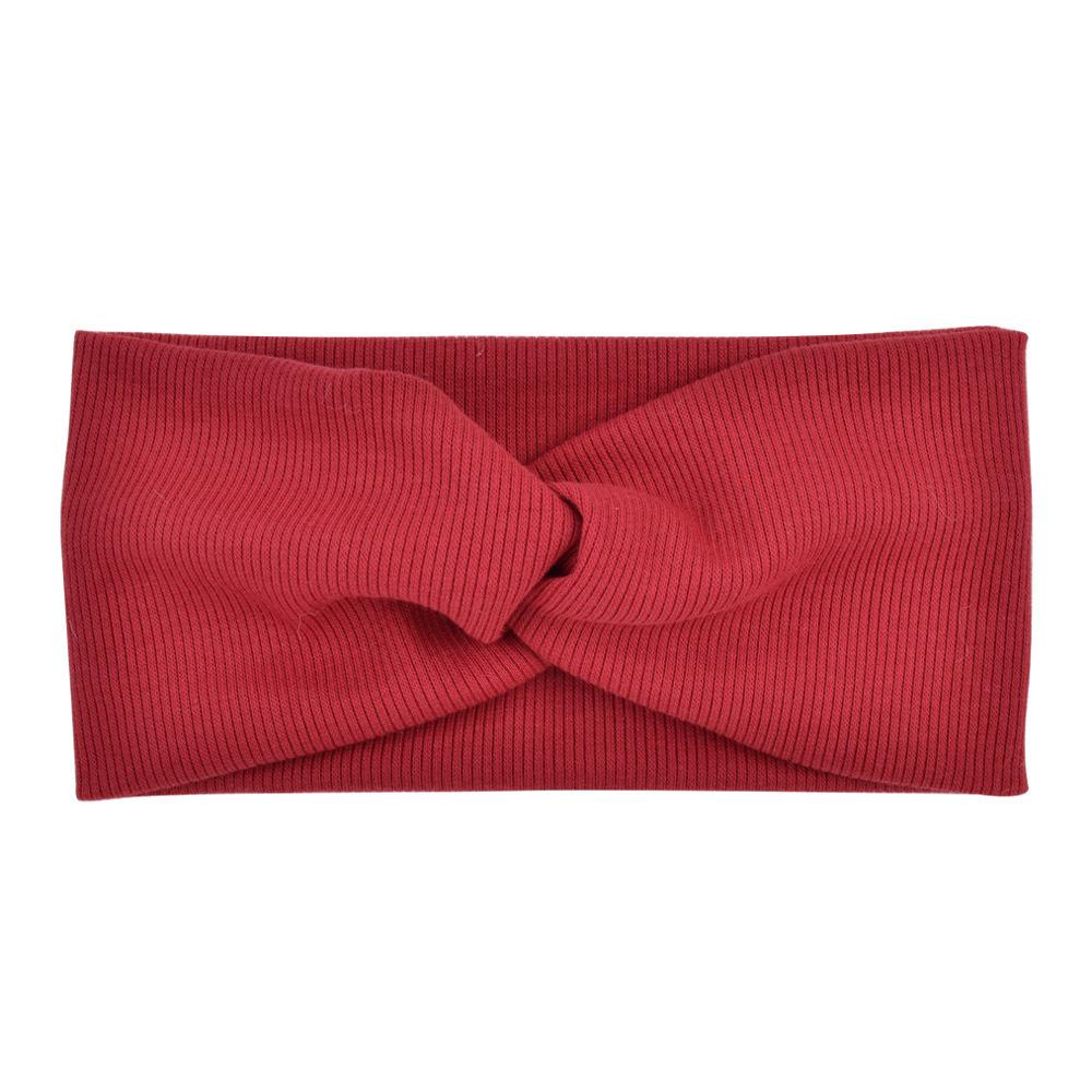 Large Size Baby Headband Girls Yoga Sport Kids Children Adult Women Bandage Solid Twisted Knotted Soft Hair Accessories Turban