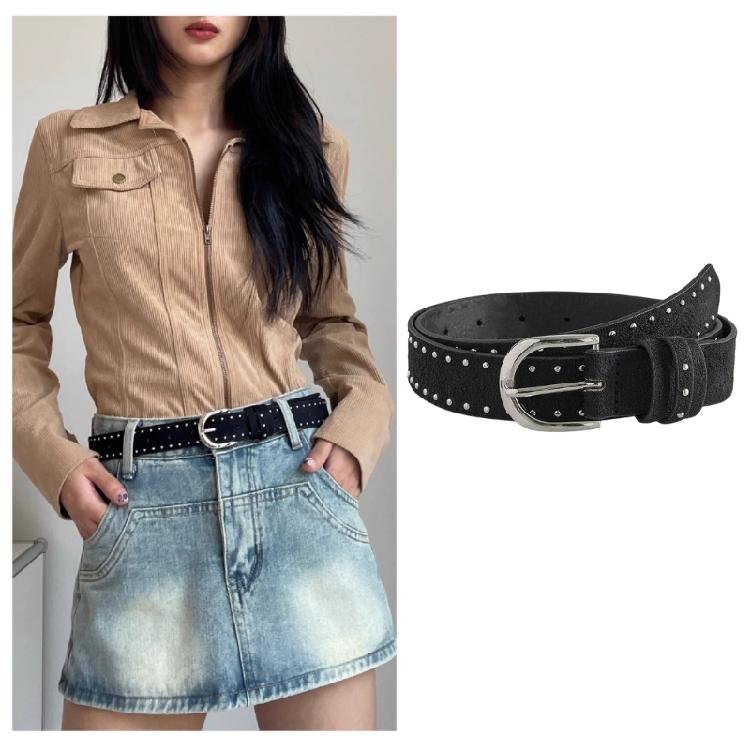 Artistic Youth Waistband Adjustable Leather Waist Belts Stretchy Thin Waist Belt for Jeans Pants