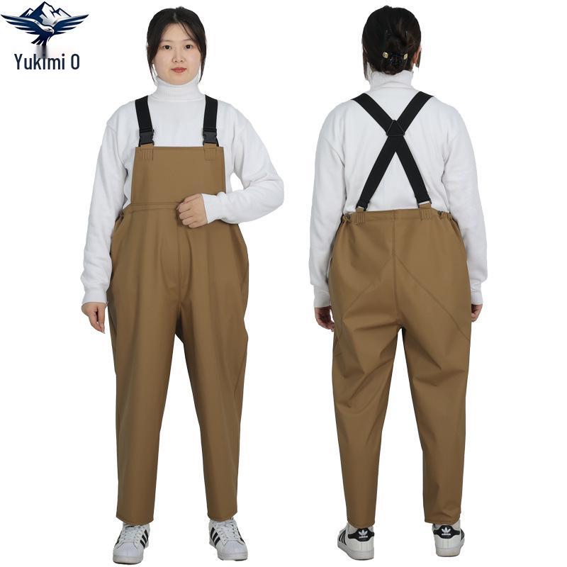Waterproof Fishing & Aquaculture Bib Pants Set - Thick, Stain-Resistant, Wear-Resistant